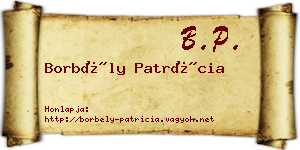 Borbély Patrícia névjegykártya